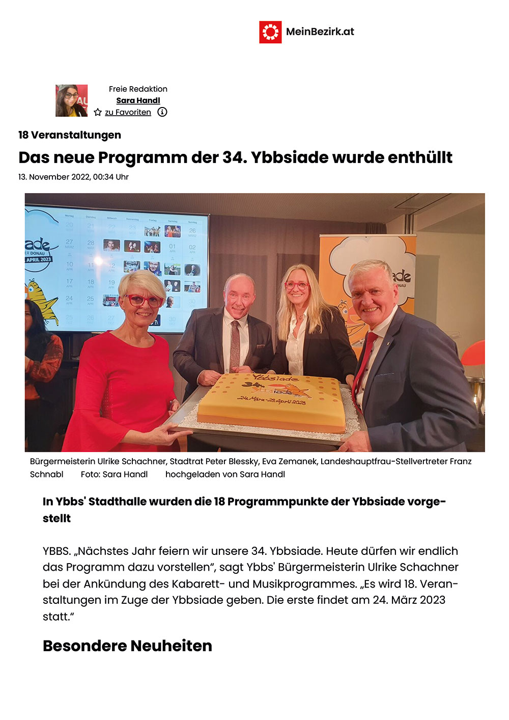 You are currently viewing Pressebeitrag „<strong>Das neue Programm der 34. Ybbsiade wurde enthüllt</strong>„