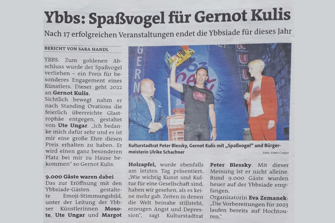 You are currently viewing Pressebeitrag „Ybbs kürt den Spaßvogel“