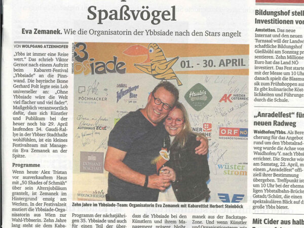 Read more about the article Pressebeitrag „Die Dompteurin der Spaßvögel“