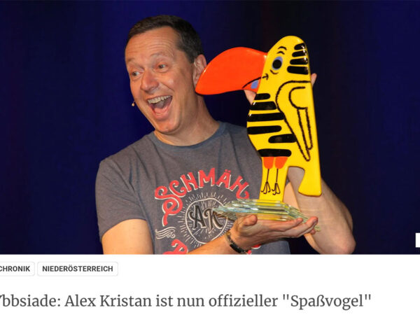 Read more about the article Pressebeitrag „Ybbsiade: Alex Kristan ist nun offizieller „Spaßvogel““