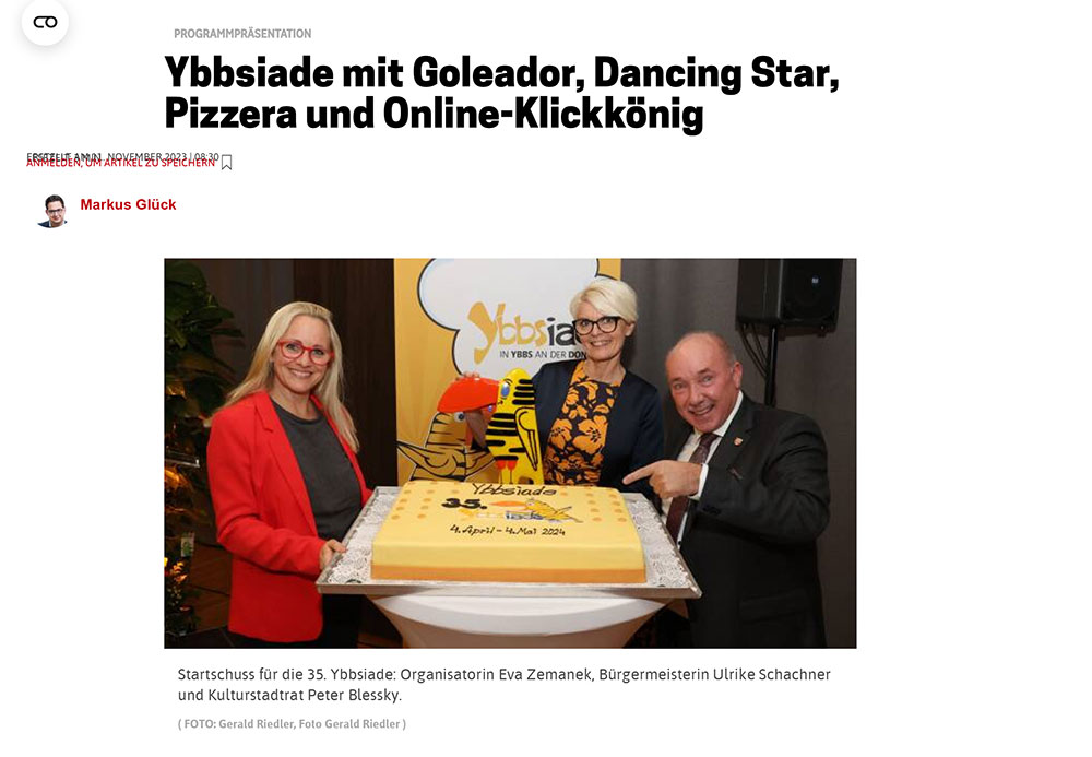 You are currently viewing Pressebeitrag „Ybbsiade mit Goleador, Dancing Star, Pizzera und Online-Klickkönig“