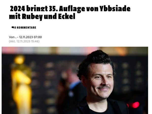 Read more about the article Pressebeitrag „2024 bringt 35. Auflage von Ybbsiade mit Rubey und Eckel“