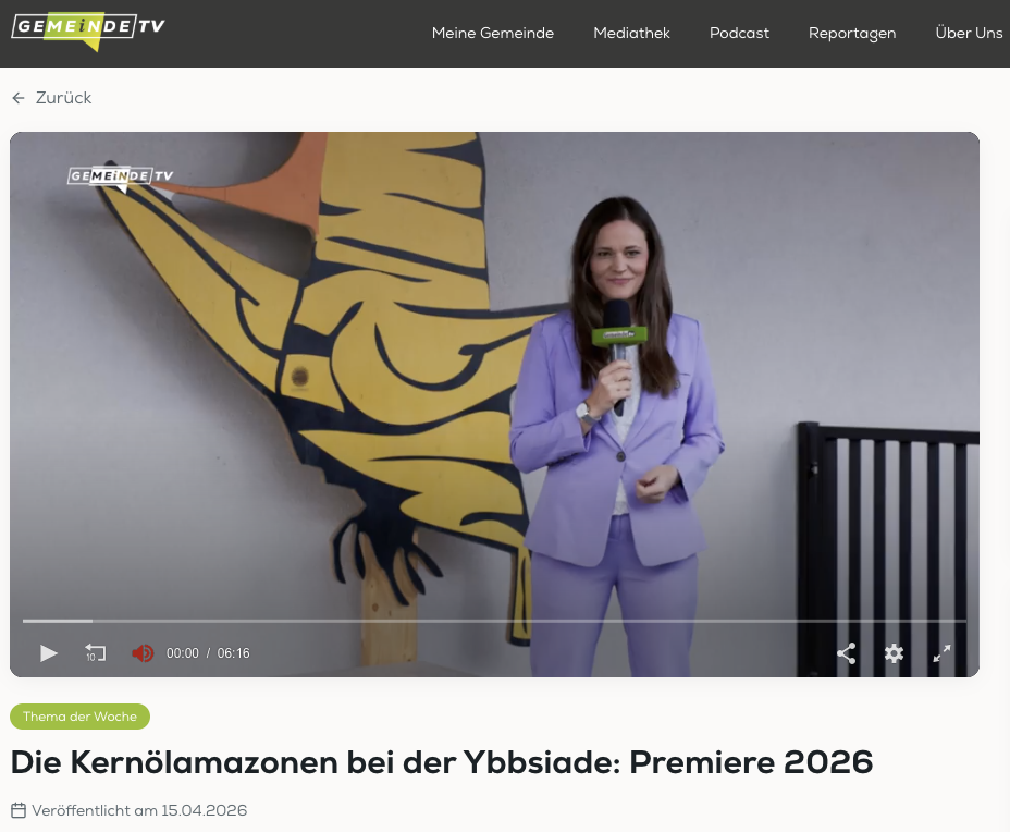 Du betrachtest gerade Videobeitrag GemeindeTV „Die Kernölamazonen bei der Ybbsiade: Premiere 2026“