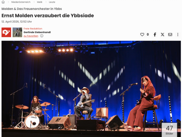 Mehr über den Artikel erfahren Pressebeitrag MeinBezirk „Ernst Molden verzaubert die Ybbsiade“