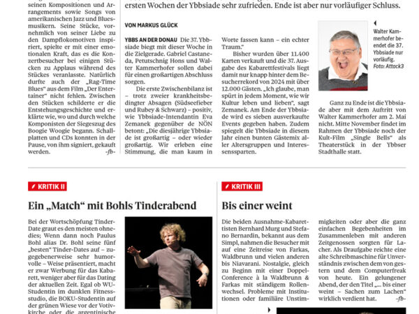 Mehr über den Artikel erfahren Pressebeitrag „NÖN Ybbsiade Pressebericht 29.04.2026“