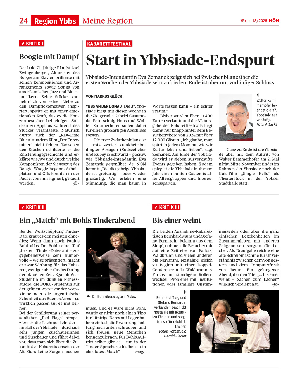 Du betrachtest gerade Pressebeitrag „NÖN Ybbsiade Pressebericht 29.04.2026“