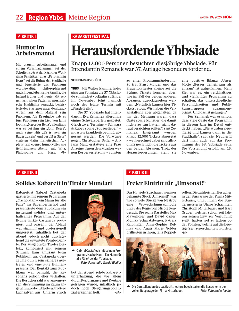 Du betrachtest gerade Pressebeitrag „NÖN Herausfordernde Ybbsiade“